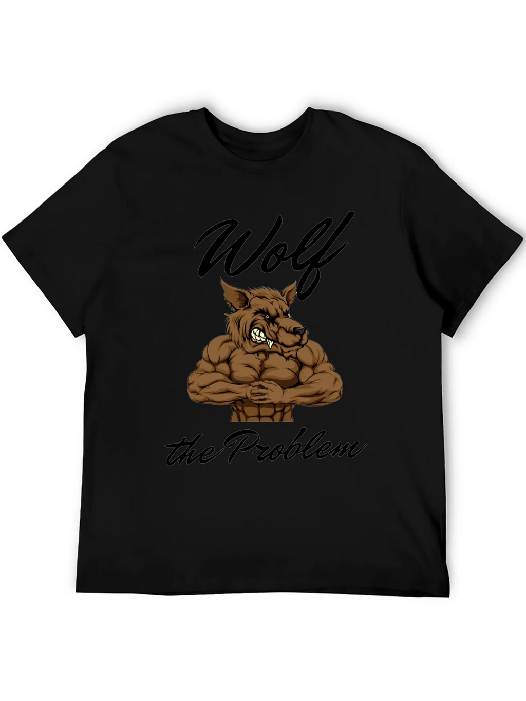 Wolf The Problem Graphic T-Shirt - Mens Black Tee product image 8