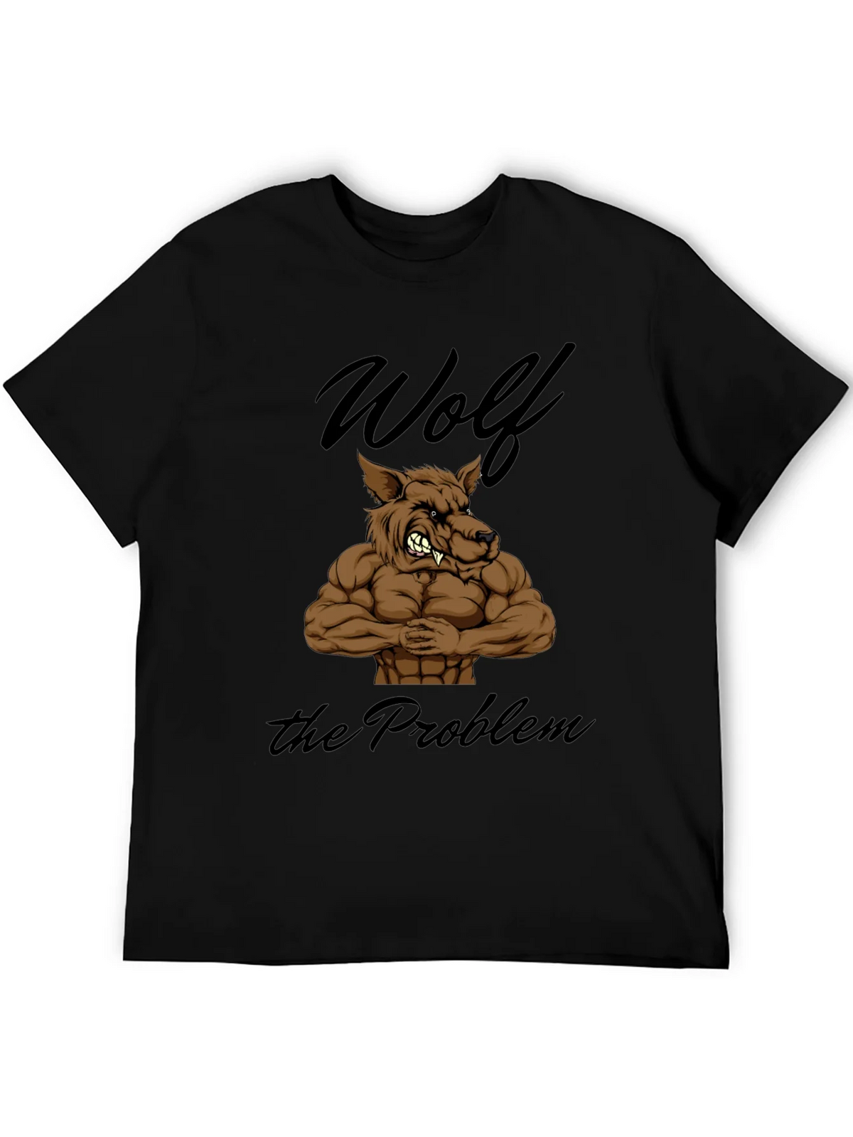 Wolf The Problem Graphic T-Shirt - Mens Black Tee product image 8