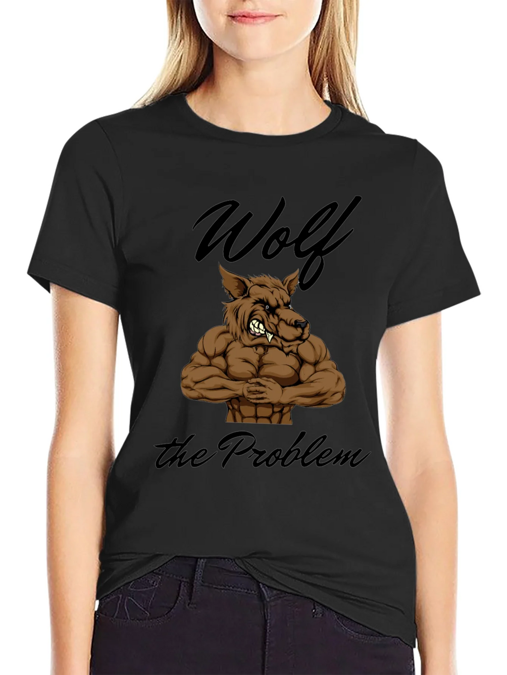 Wolf The Problem Graphic T-Shirt - Mens Black Tee product image 5