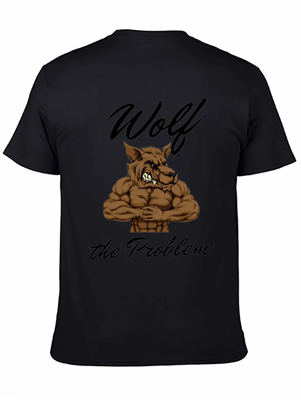 Wolf The Problem Graphic T-Shirt - Mens Black Tee product image 7