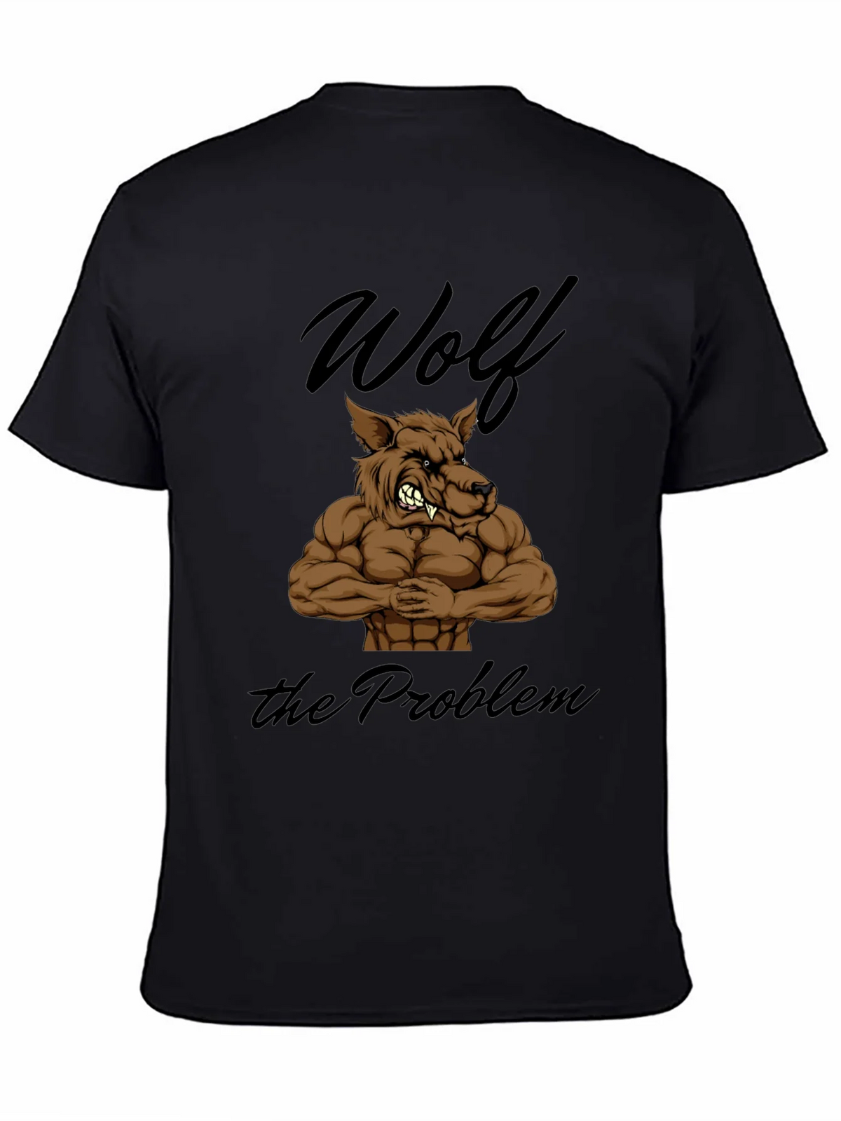 Wolf The Problem Graphic T-Shirt - Mens Black Tee product image 7