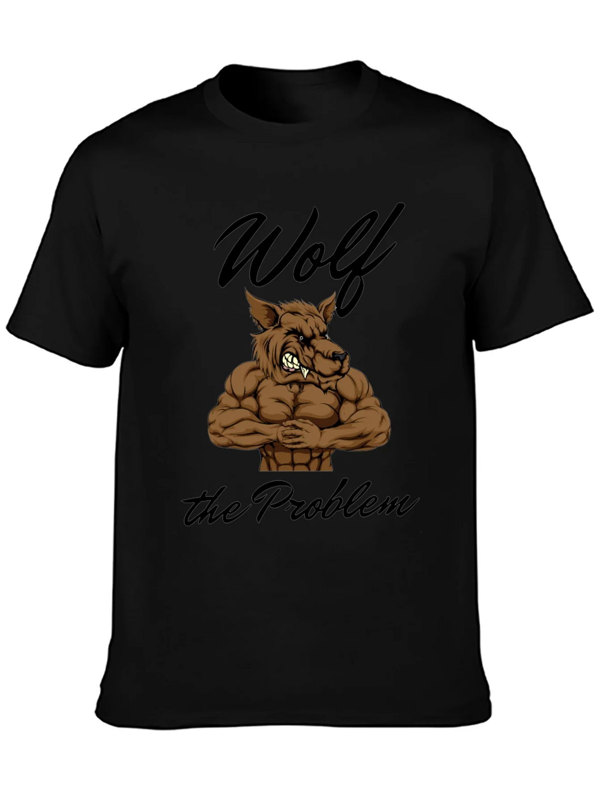 Wolf The Problem Graphic T-Shirt - Mens Black Tee product image 6