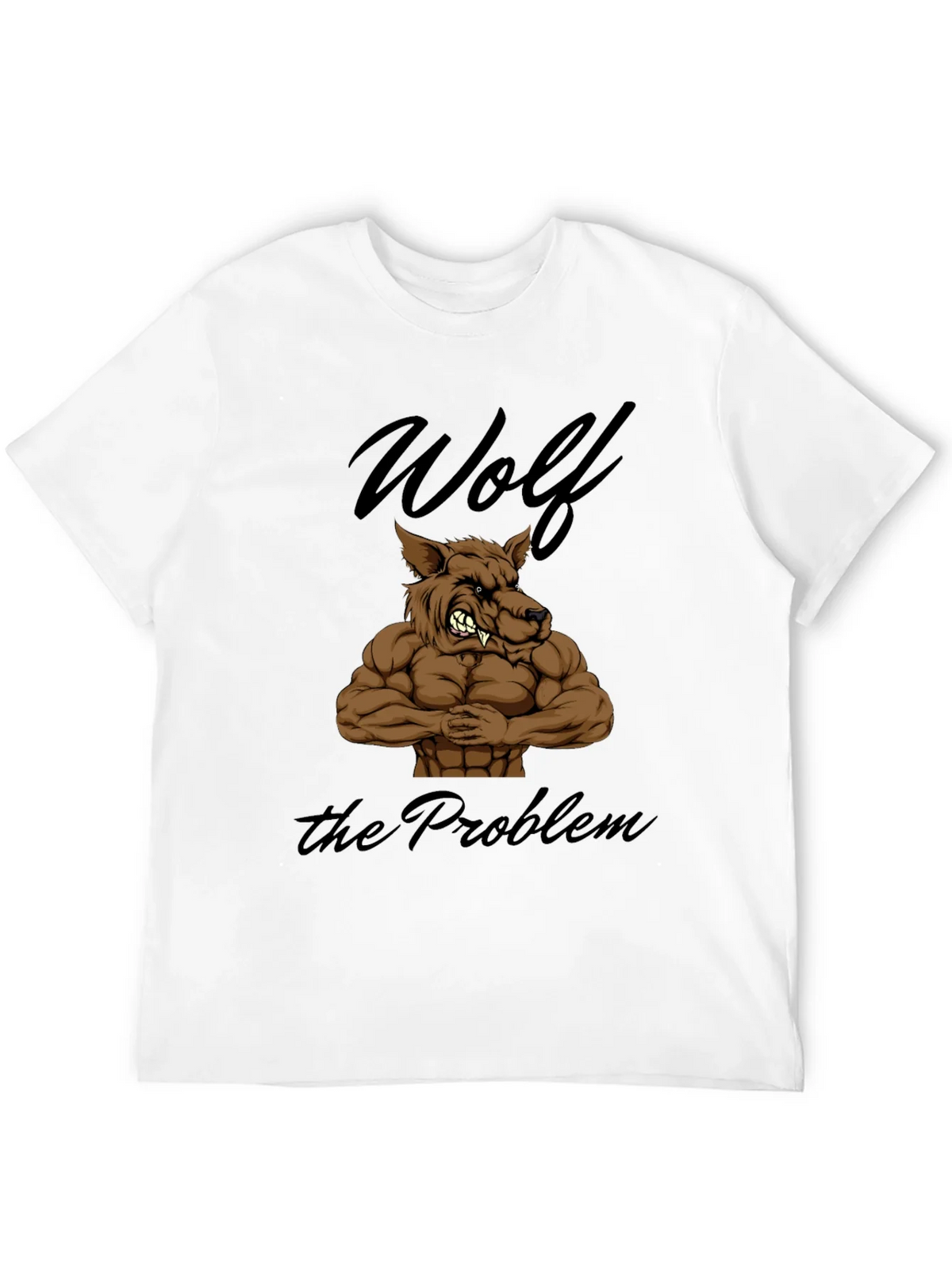 Wolf The Problem Graphic T-Shirt - Mens Black Tee product image 3