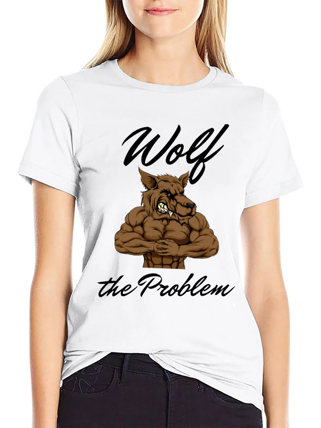 Wolf The Problem Graphic T-Shirt - Mens Black Tee product image 11