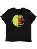 I Play Like a Girl Softball Graphic Tee product image 1