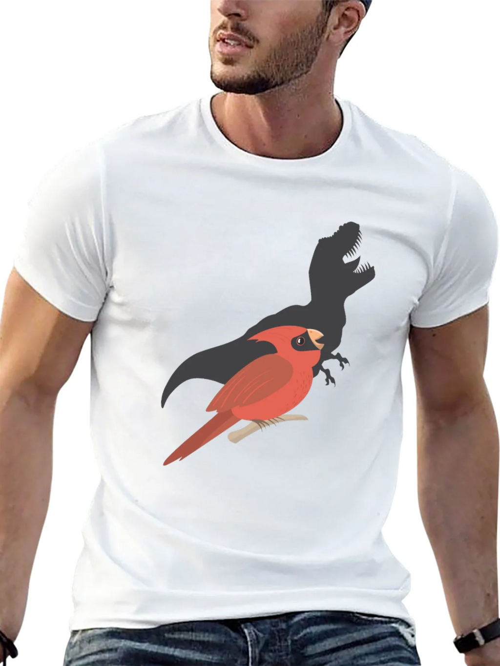 Cardinal Dinosaur Shadow T-Shirt product image 4