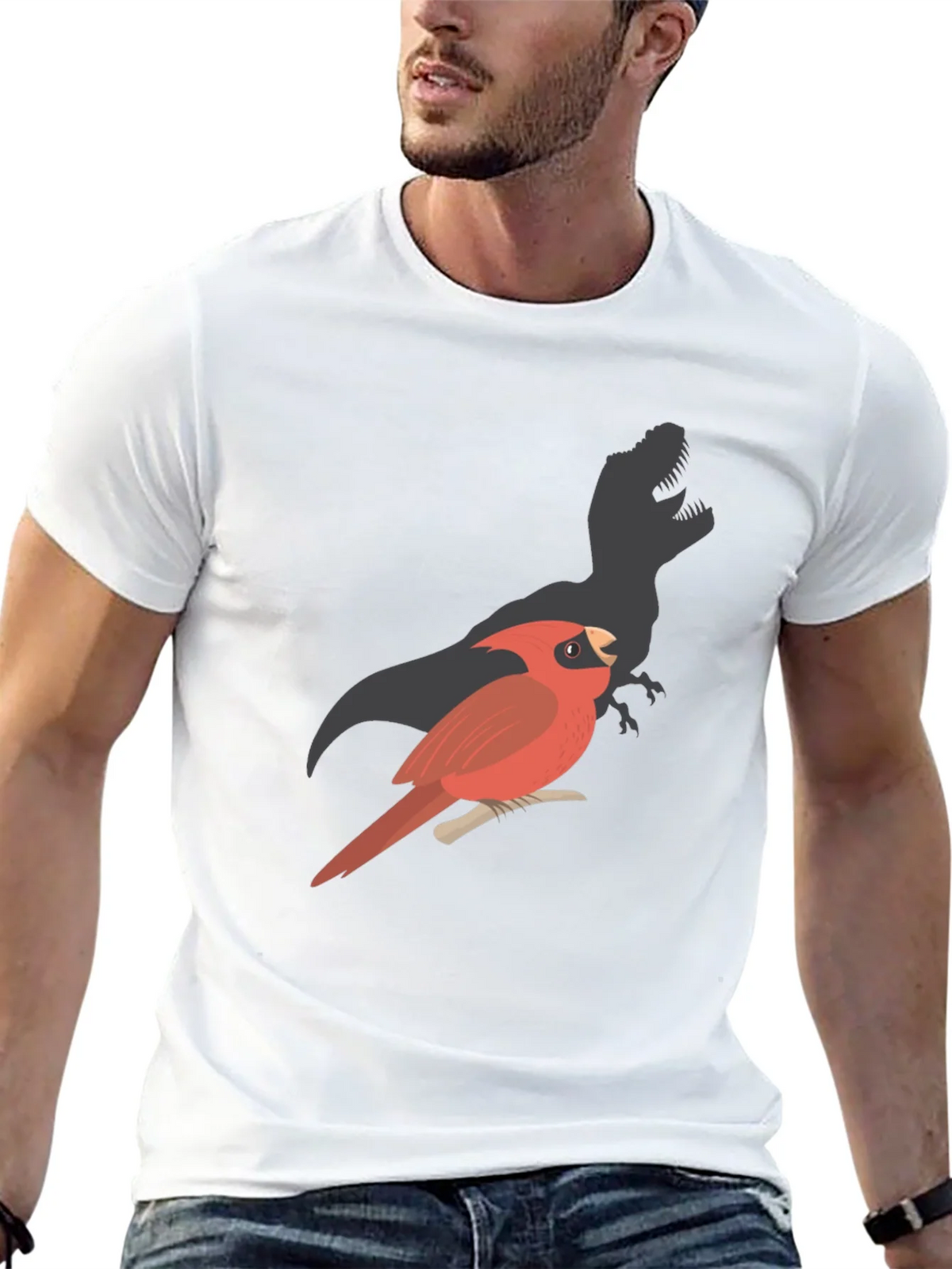 Cardinal Dinosaur Shadow T-Shirt product image 4