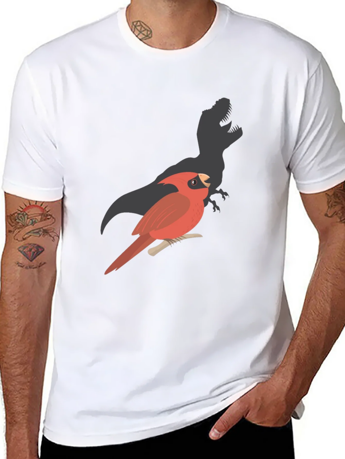 Cardinal Dinosaur Shadow T-Shirt product image 10