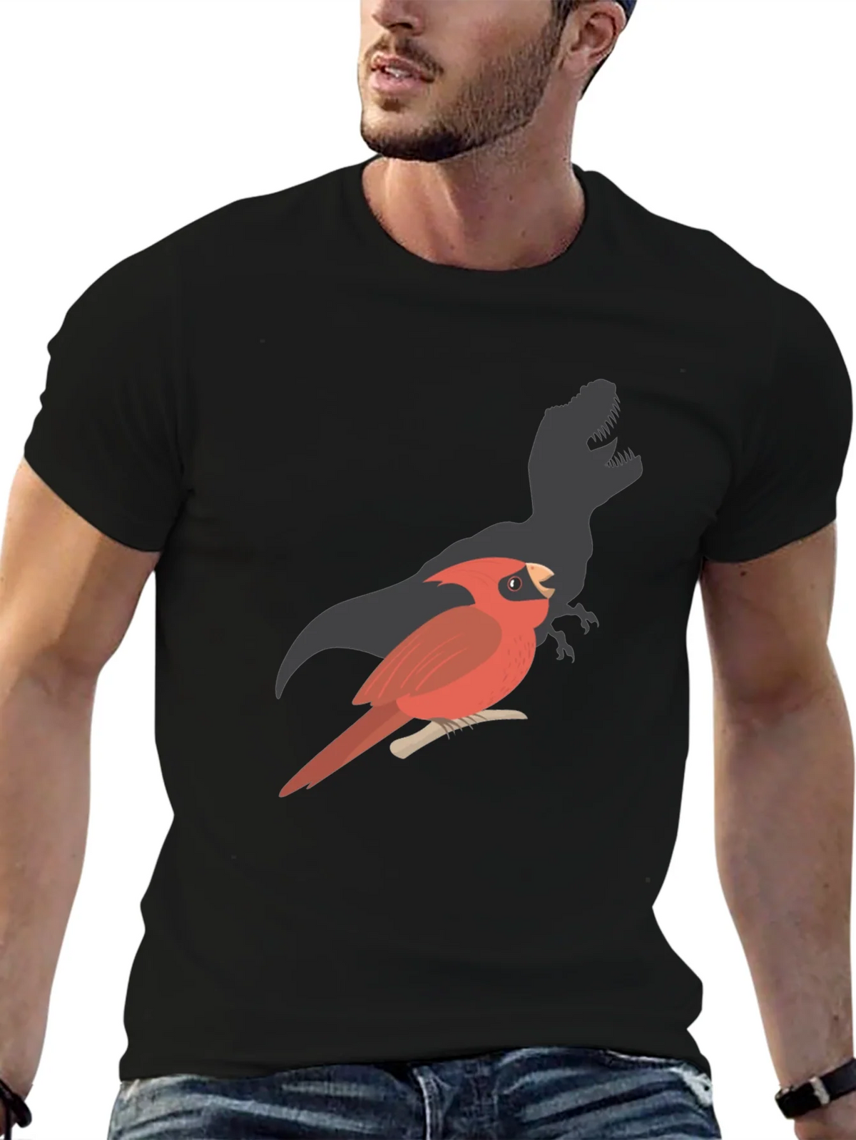 Cardinal Dinosaur Shadow T-Shirt product image 9