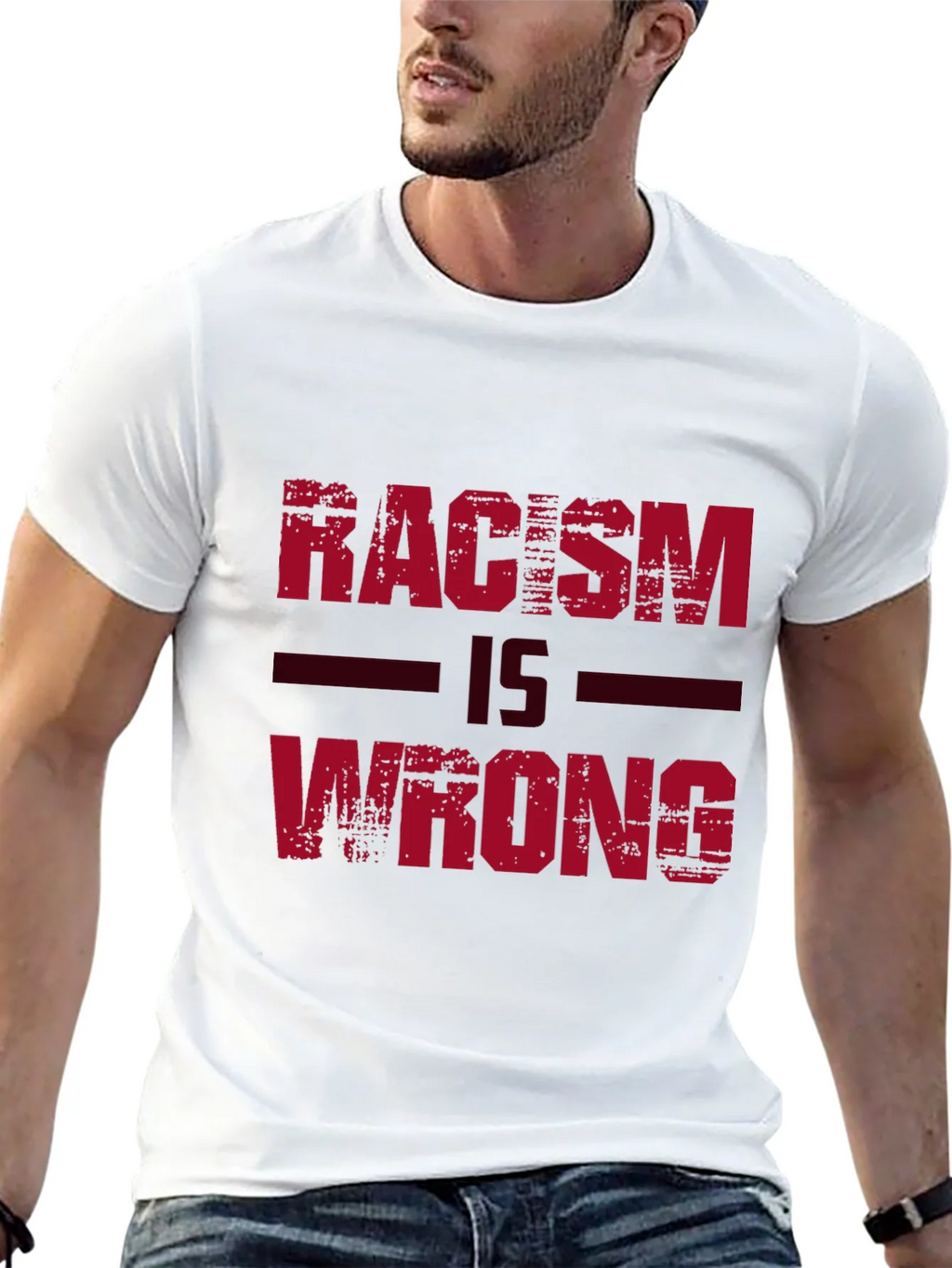 Racism Is Wrong Graphic Tee product image 2