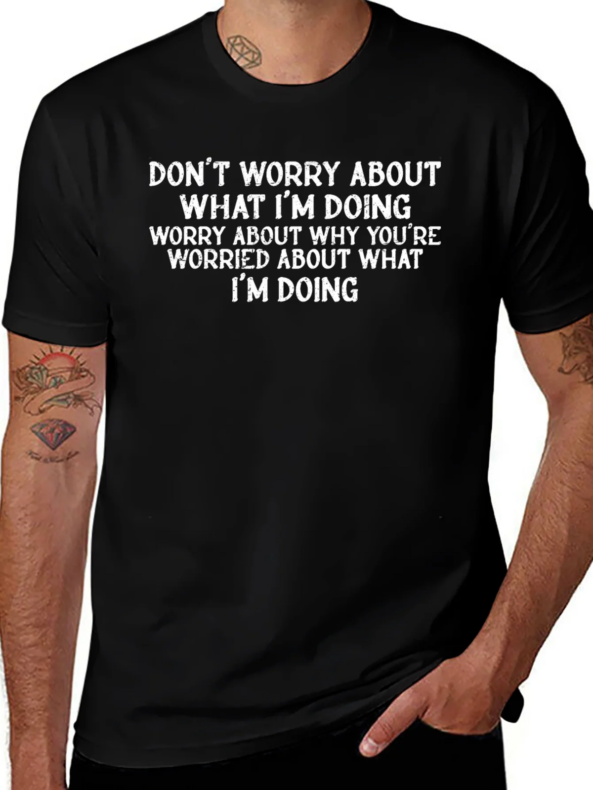 Funny Graphic T-Shirt - Worry About Yourself product image 1