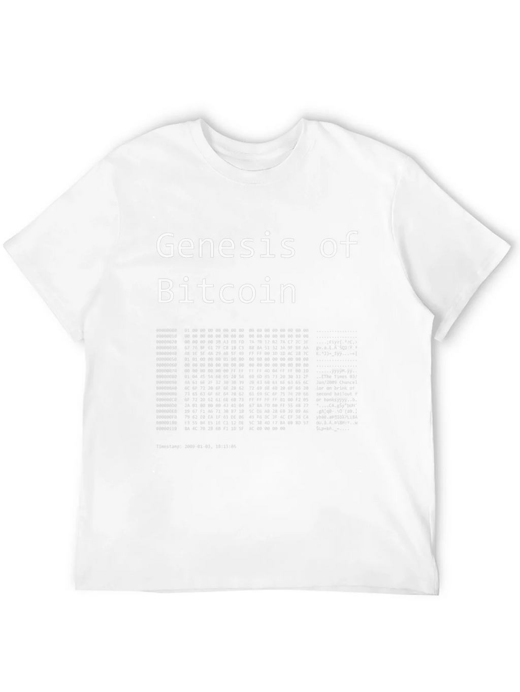 Genesis of Bitcoin Black T-Shirt Crypto product image 3
