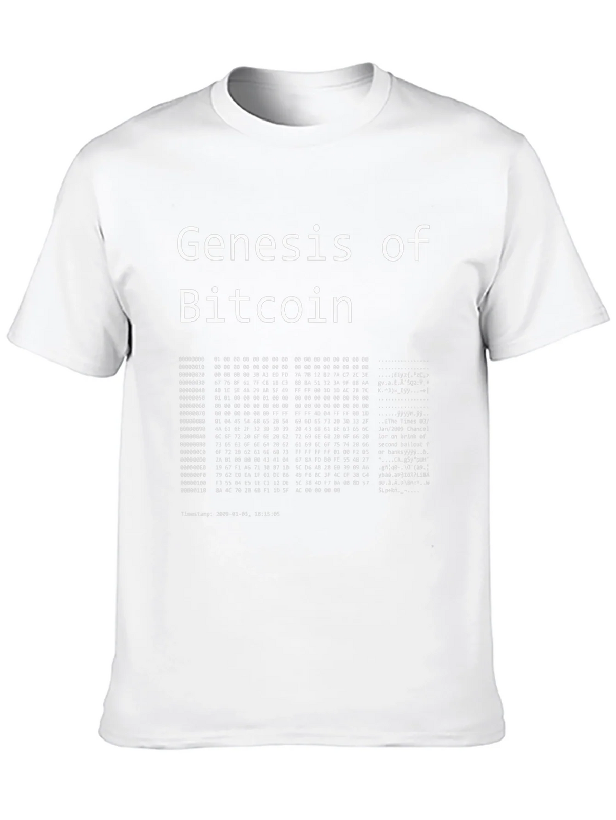 Genesis of Bitcoin Black T-Shirt Crypto product image 12