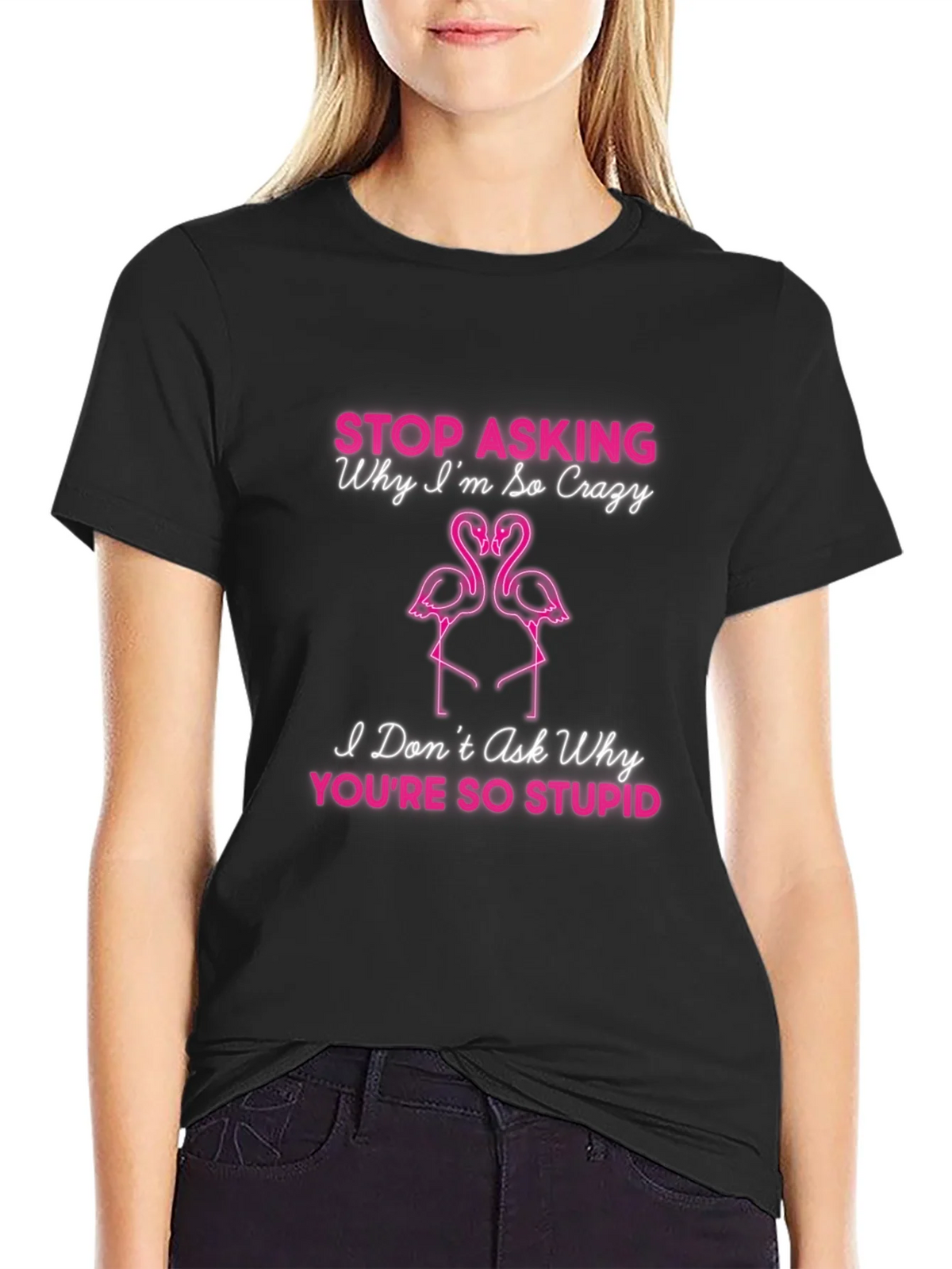 Crazy Flamingo Graphic T-Shirt product image 5