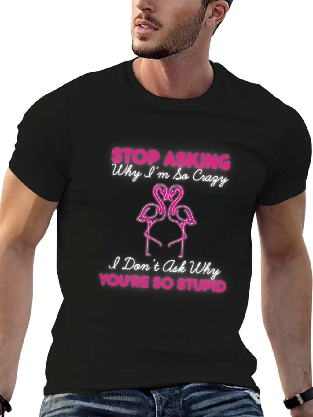 Crazy Flamingo Graphic T-Shirt product image 9