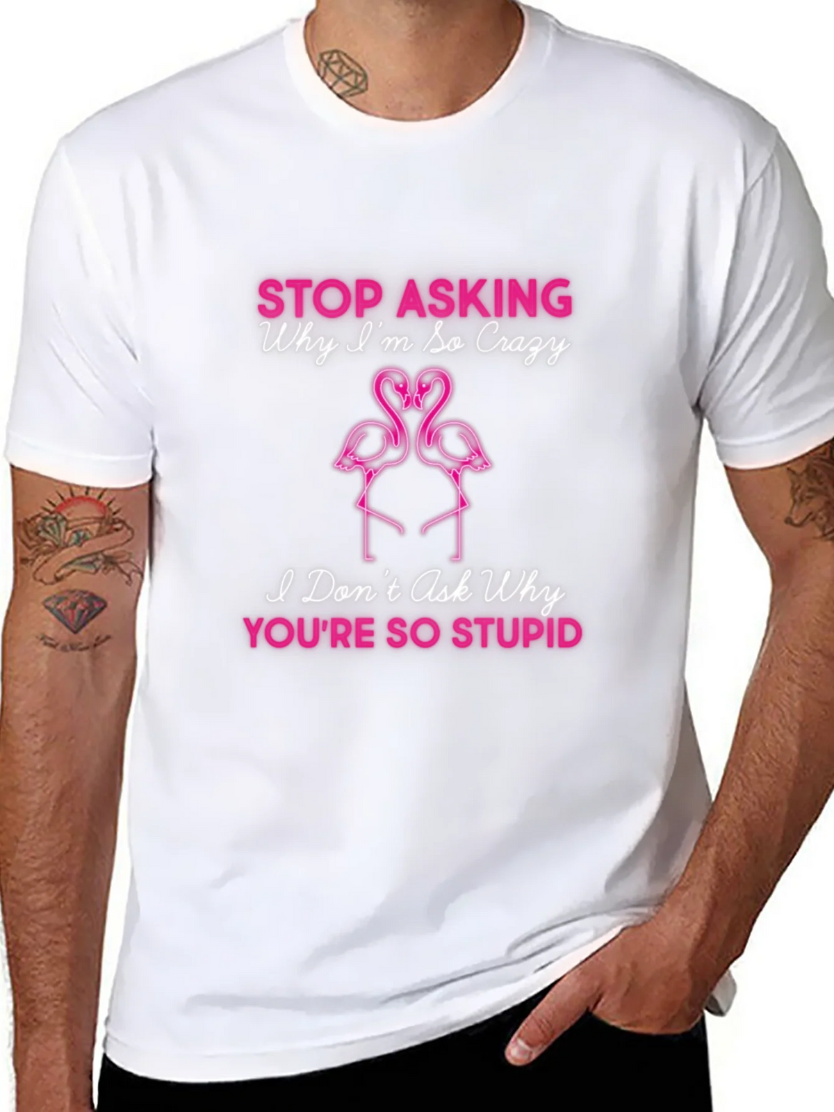 Crazy Flamingo Graphic T-Shirt product image 10