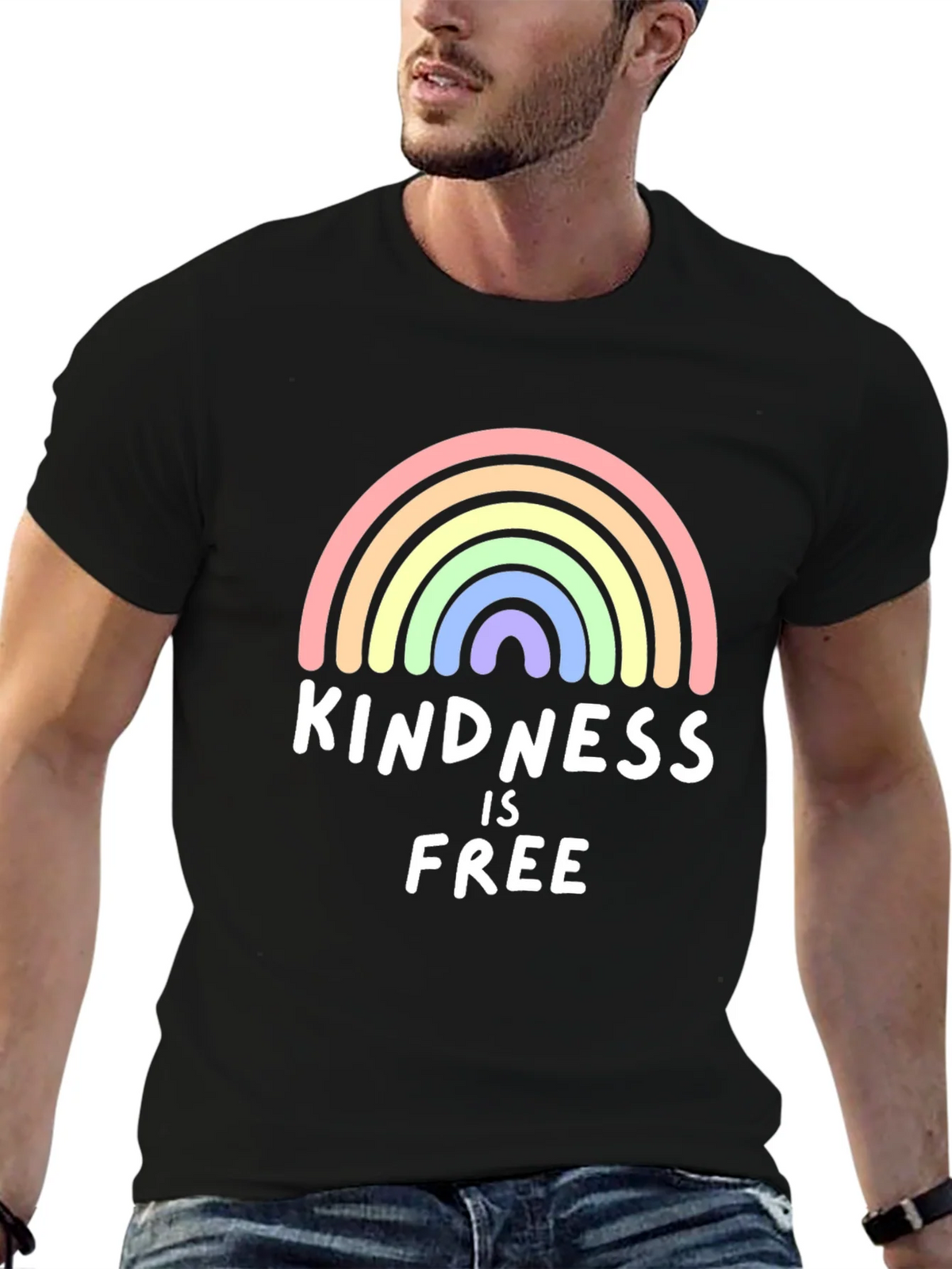 Kindness is Free Rainbow Graphic Tee product image 9