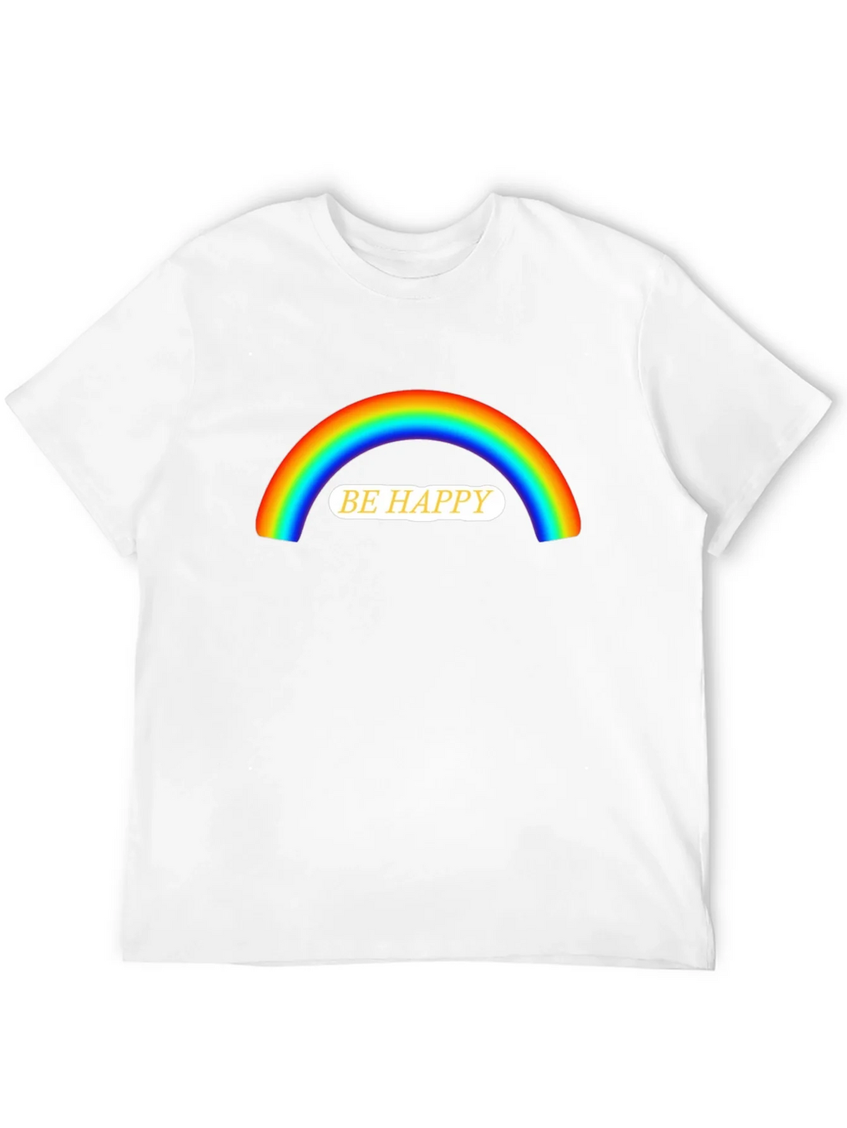 Be Happy Rainbow Graphic T-Shirt product image 3