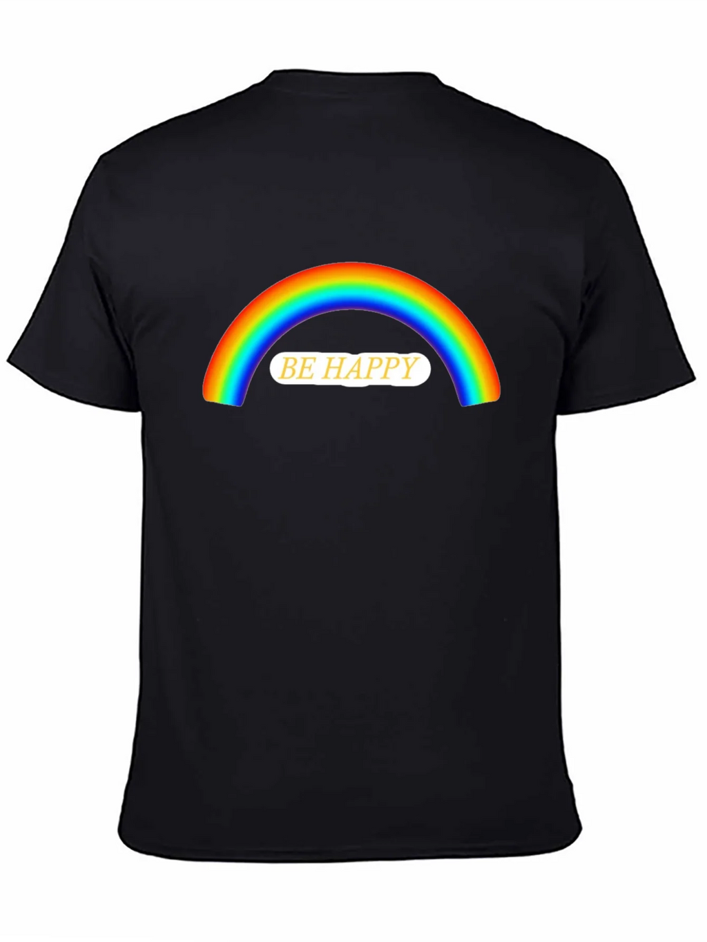 Be Happy Rainbow Graphic T-Shirt product image 7