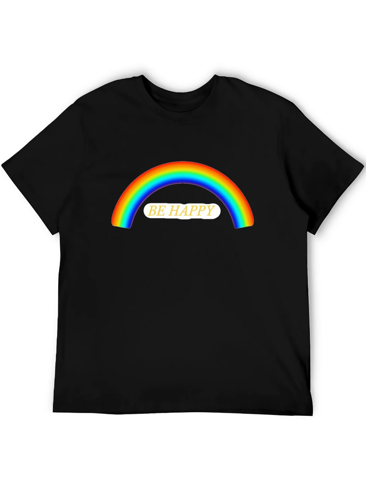 Be Happy Rainbow Graphic T-Shirt product image 8