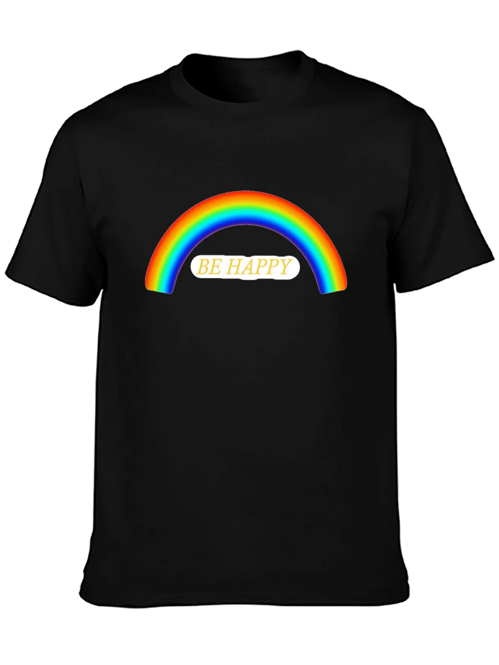 Be Happy Rainbow Graphic T-Shirt product image 6