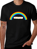 Be Happy Rainbow Graphic T-Shirt product image 1