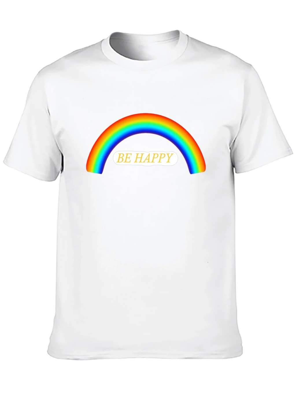Be Happy Rainbow Graphic T-Shirt product image 12