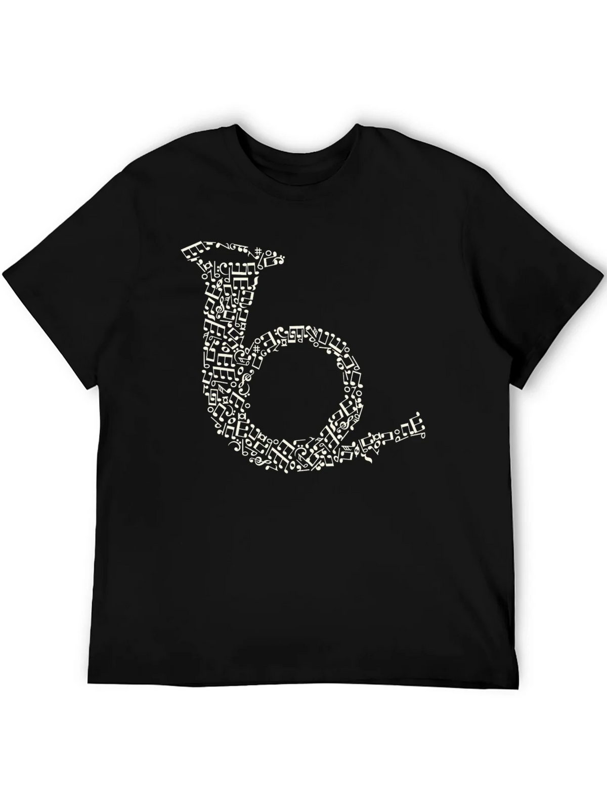 Musical Note French Horn Black T-Shirt product image 8