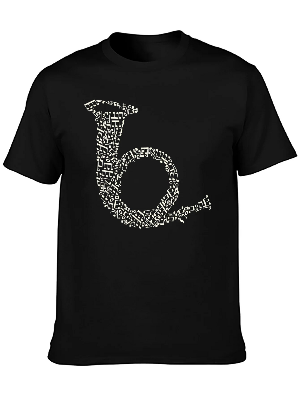 Musical Note French Horn Black T-Shirt product image 6