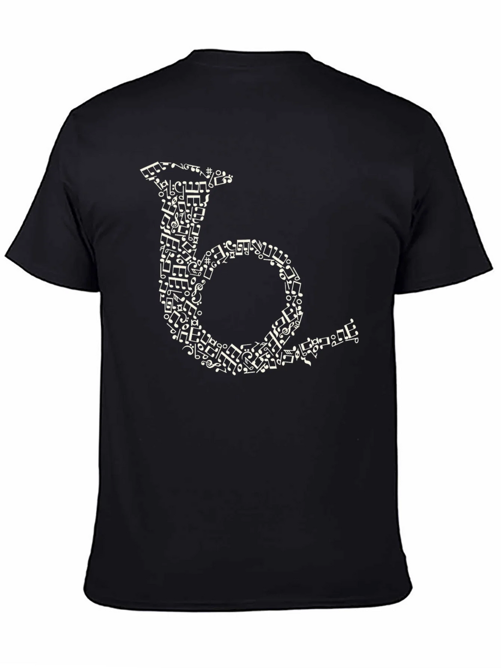 Musical Note French Horn Black T-Shirt product image 7