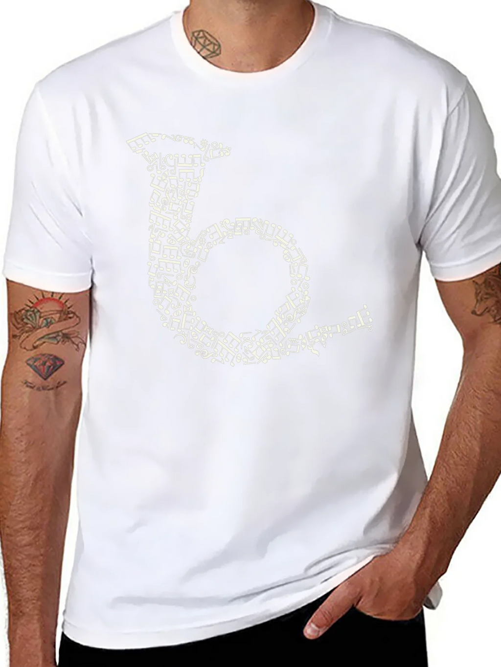 Musical Note French Horn Black T-Shirt product image 10