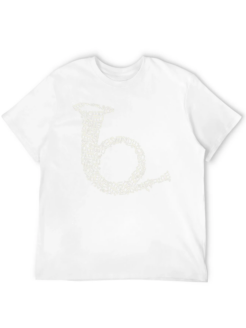 Musical Note French Horn Black T-Shirt product image 3