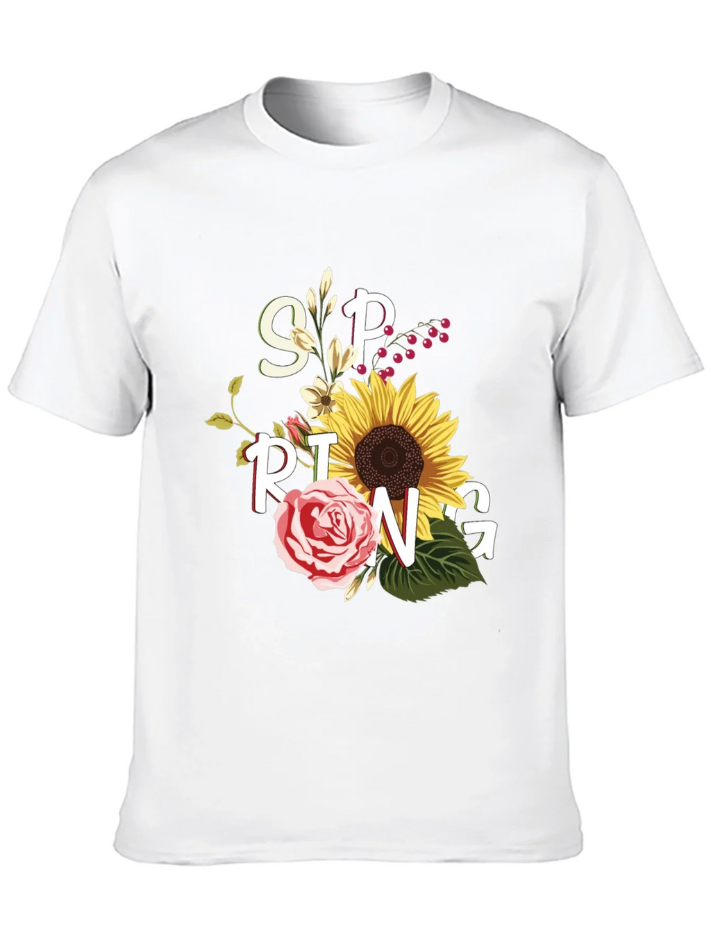 Floral Spring Graphic Tee - Black Unisex T-Shirt product image 12