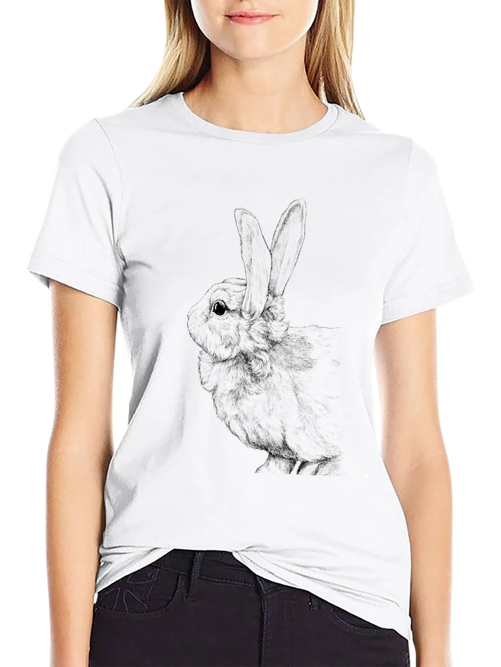 Black Rabbit Graphic Tee - Unisex Cotton Blend product image 11
