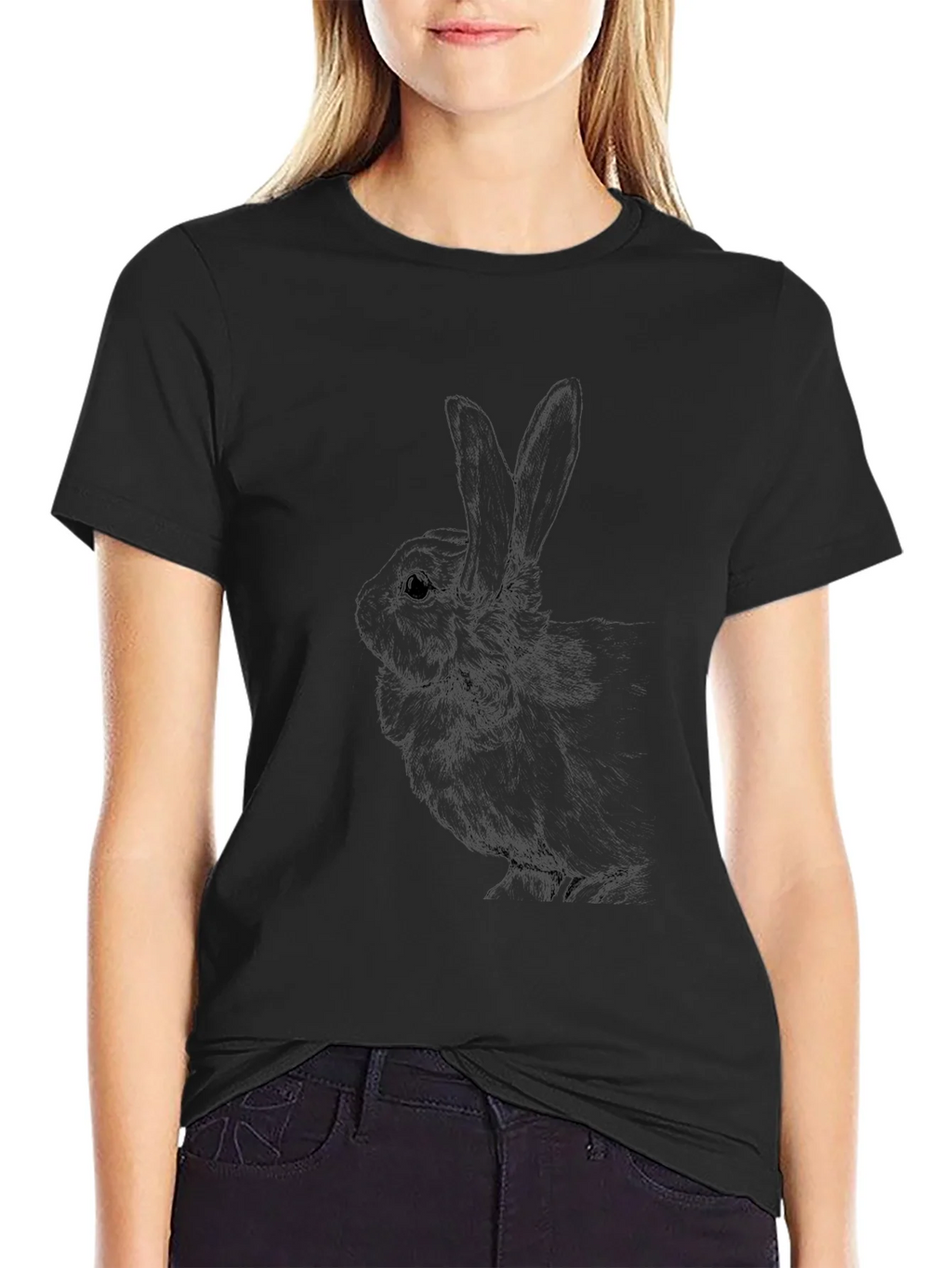 Black Rabbit Graphic Tee - Unisex Cotton Blend product image 5