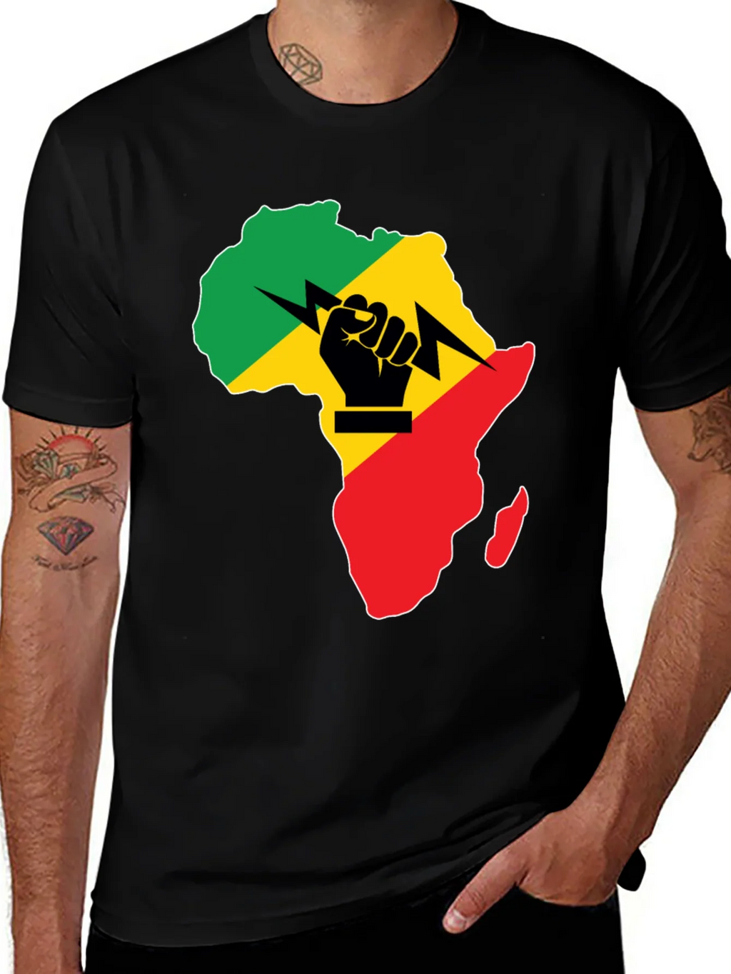 Africa Fist Power T-Shirt - Black Pride product image 1