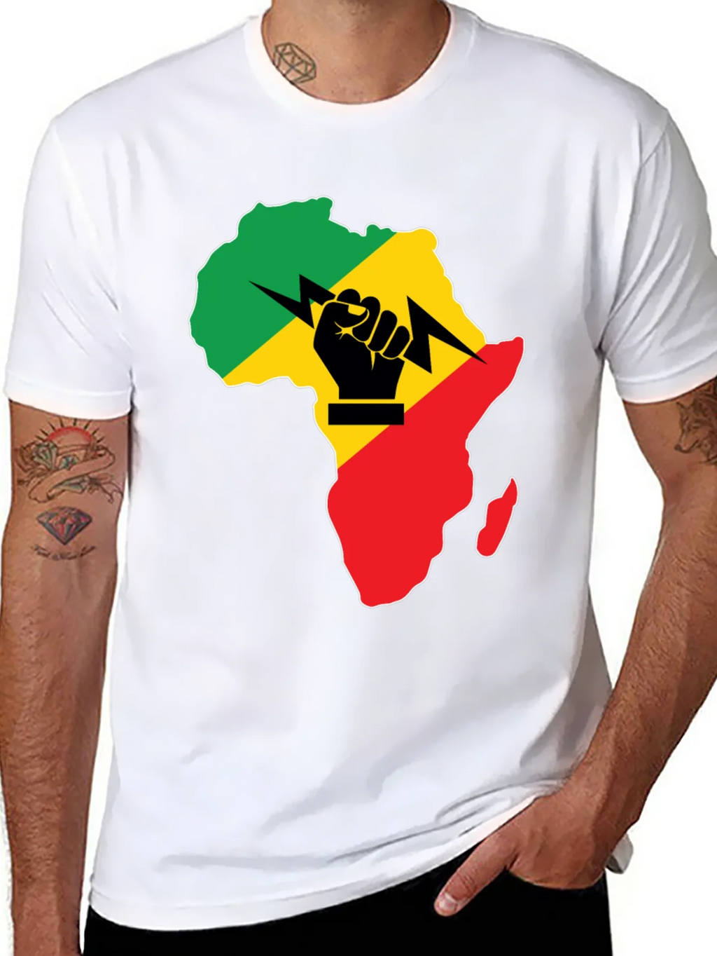 Africa Fist Power T-Shirt - Black Pride product image 10