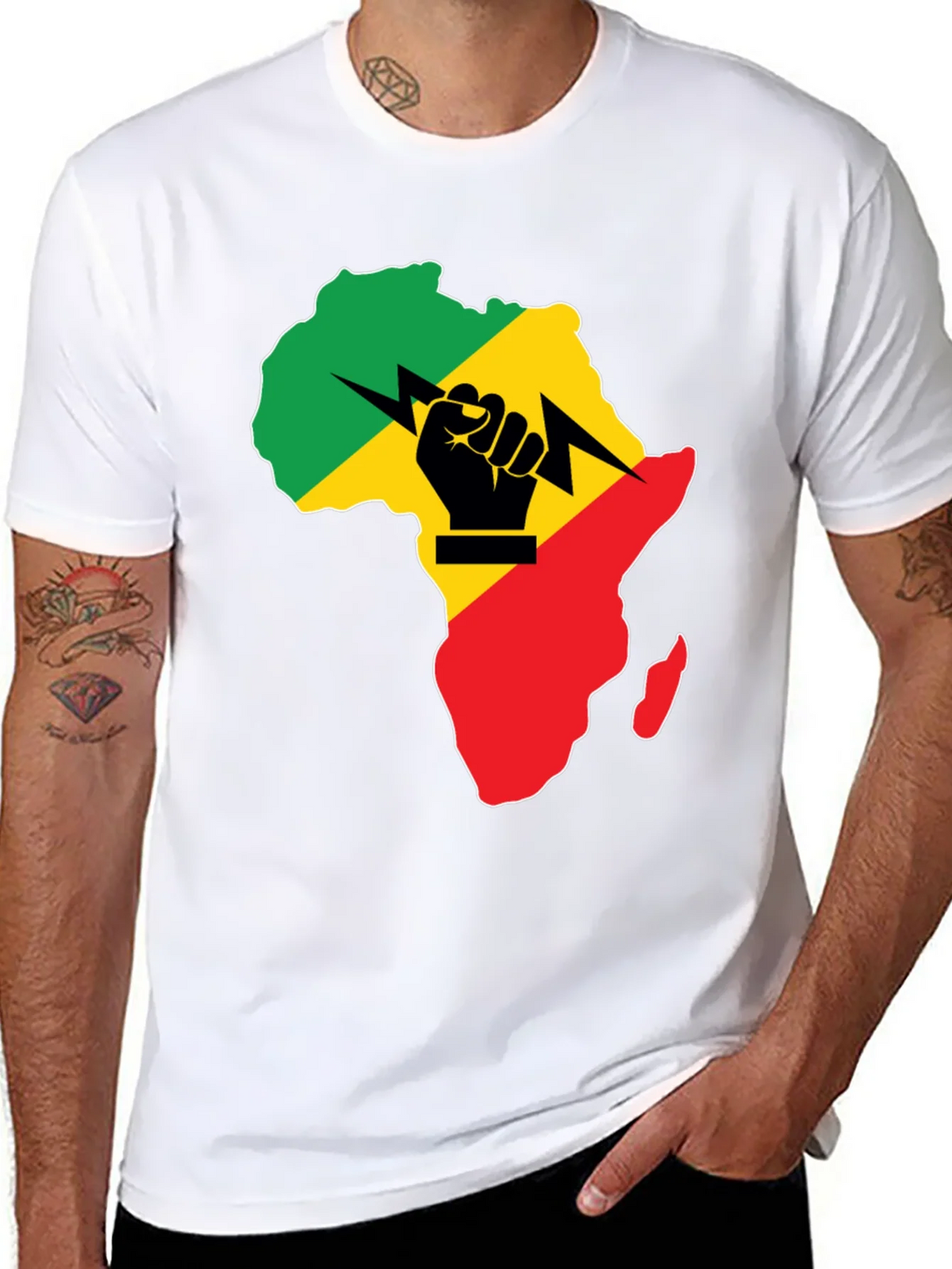 Africa Fist Power T-Shirt - Black Pride product image 10