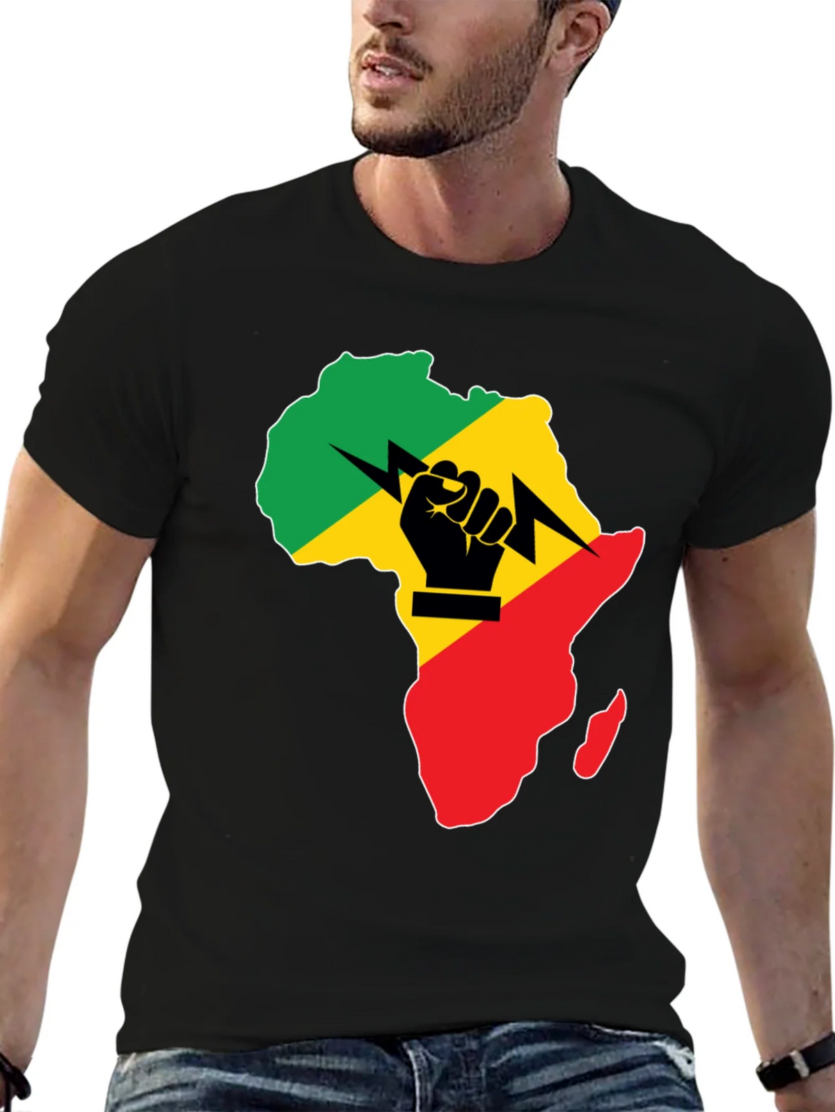 Africa Fist Power T-Shirt - Black Pride product image 9