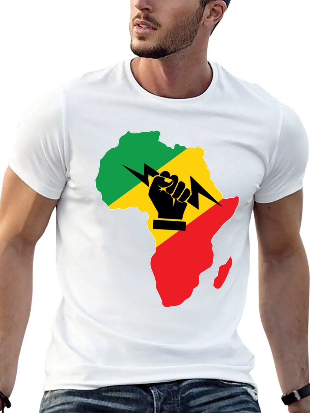Africa Fist Power T-Shirt - Black Pride product image 4