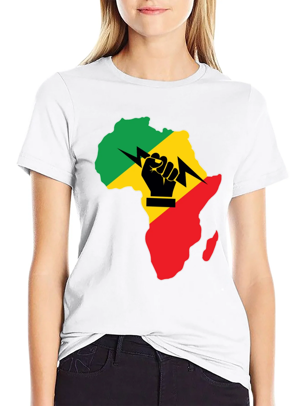 Africa Fist Power T-Shirt - Black Pride product image 11