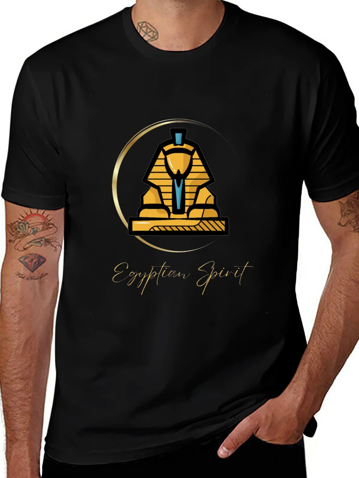 Egyptian Spirit Sphinx Graphic T-Shirt product image 1