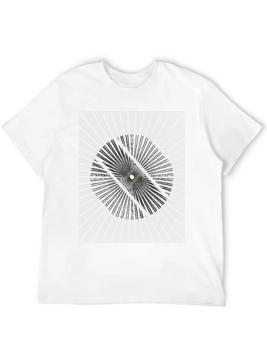 Abstract Optical Illusion Graphic Print Black T-Shirt product image 3