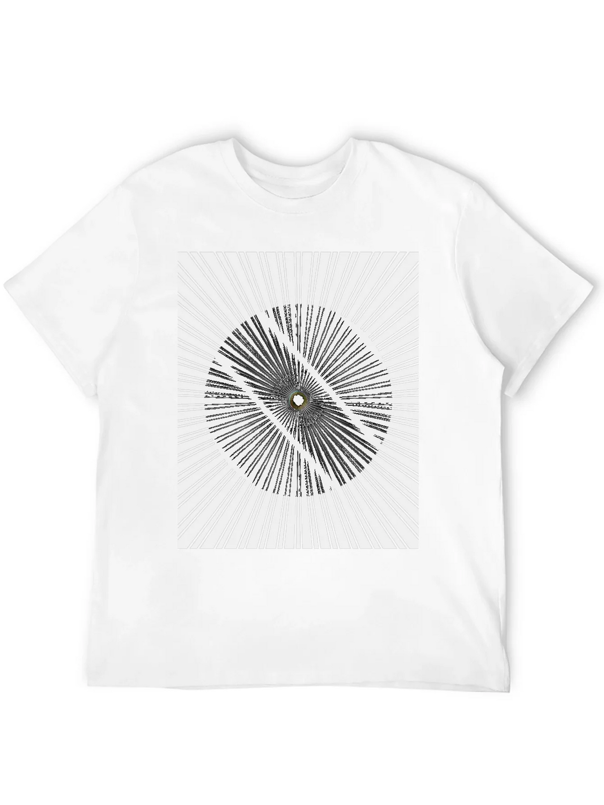 Abstract Optical Illusion Graphic Print Black T-Shirt product image 3