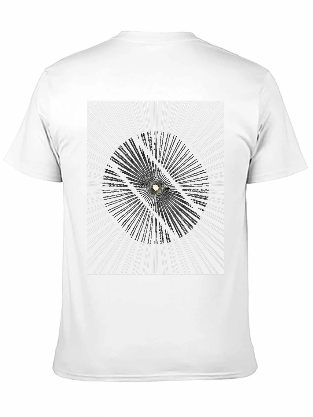 Abstract Optical Illusion Graphic Print Black T-Shirt product image 2