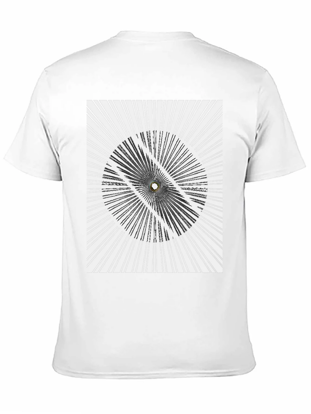 Abstract Optical Illusion Graphic Print Black T-Shirt product image 2