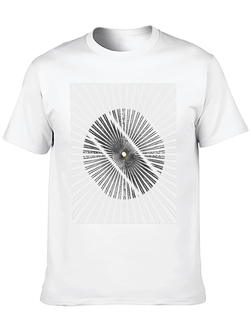 Abstract Optical Illusion Graphic Print Black T-Shirt product image 12