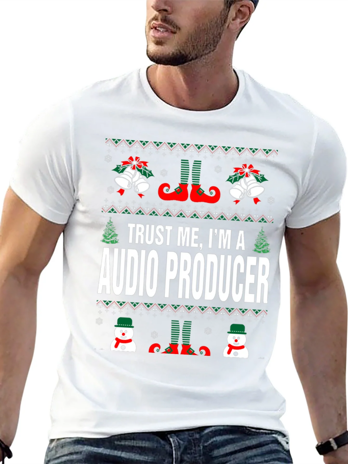 Trust Me Im A Audio Producer Christmas T-Shirt product image 4