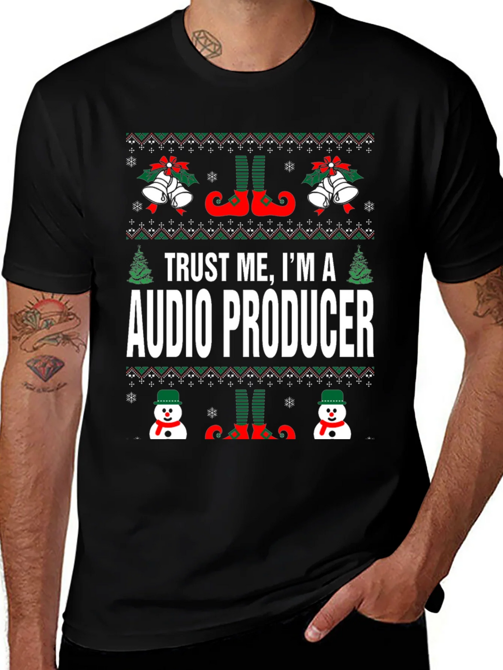Trust Me Im A Audio Producer Christmas T-Shirt product image 1