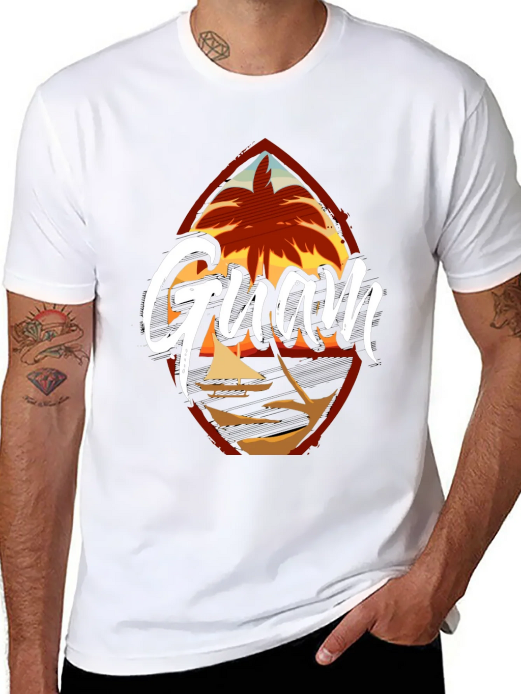 Guam Island Black T-Shirt product image 10